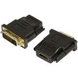 LogiLink HDMI Adapter HDMI-Buchse auf DVI 24+1 Stecker Schwarz
