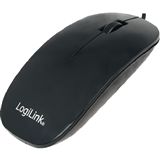 LogiLink Optical flat Mouse USB schwarz (kabelgebunden)