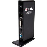 Club 3D Dual Display Dock.USB3 ->4xUSB2/2xUSB3/HDMI/DVI schwarz