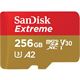 256GB Sandisk MicroSDXC Extreme R160/W90 C10 U3 V30 A2 wA