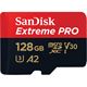 128GB SanDisk Extreme PRO R170/W90 microSDXC Kit, UHS-I U3, A2, Class