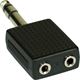 InLine Audio Adapter 6.3mm Klinke Stecker Stereo auf 2x 3.5mm Klinke