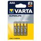 Varta Batterie Zink-Kohle, Micro, AAA, R03, 1.5V Superlife, Retail