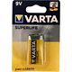Varta Batterie Zink-Kohle, E-Block, 6F22, 9V, Super Heavy Duty,