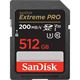 512GB Sandisk SDXC Card SanDisk Extreme Pro up to 200MB/s
