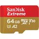 64GB Sandisk GB MicroSDXC Extreme 170MB/80MB