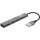 Trust Halyx 4-PORT MINI USB HUB 23786 Aluminium RFID-Chip
